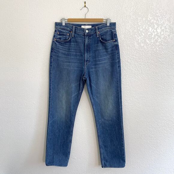 Mother Superior High Waisted Rider Skimp Jeans Cowboys Don’t Cry Wash Size 32 - Picture 4 of 16
